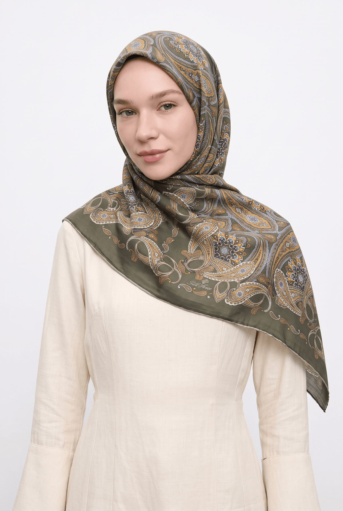 Silk Home 25k Mayda Şal-1 Haki Yeşil