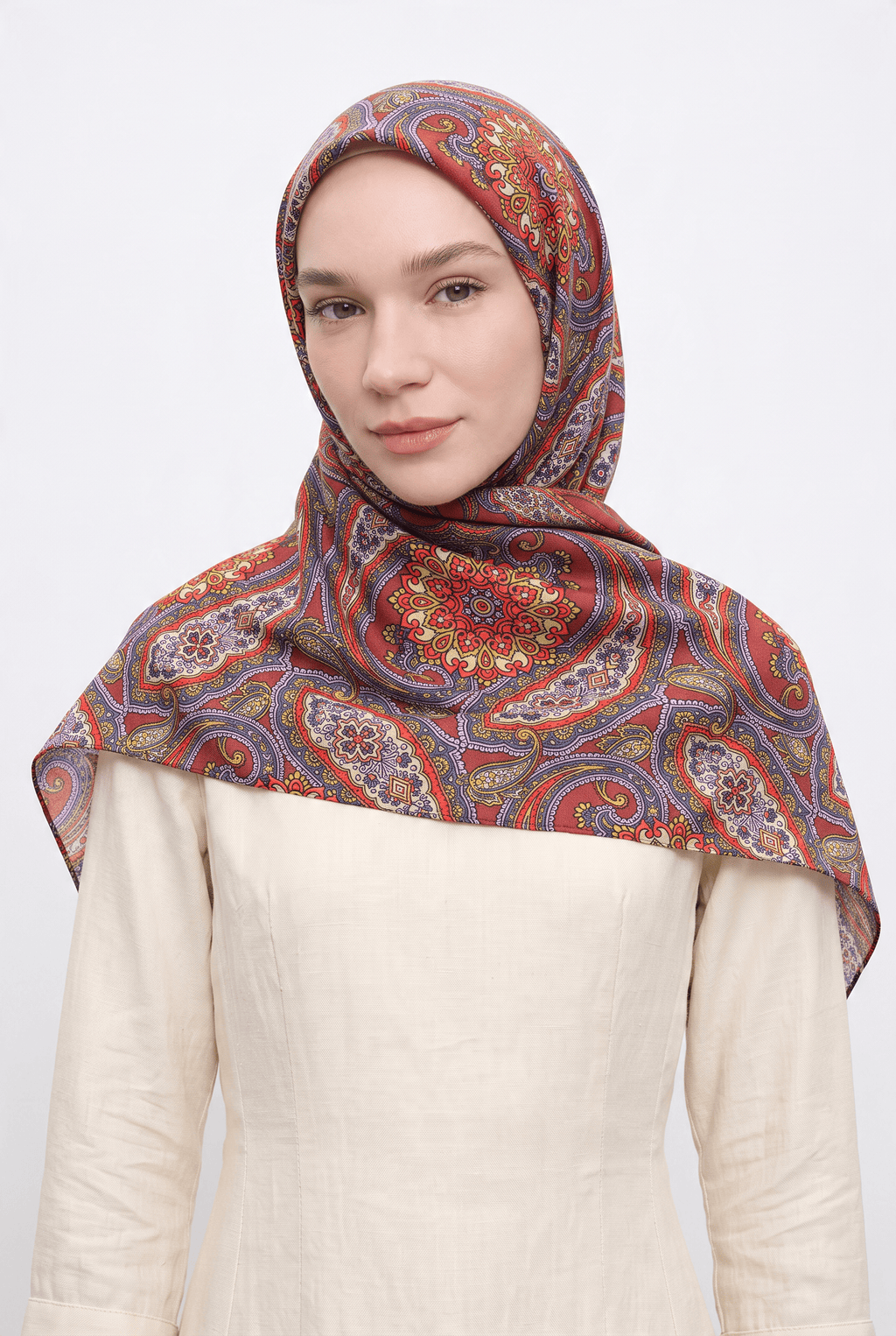 Silk Home 25k Mayda Şal-1 Nar Çiçeği
