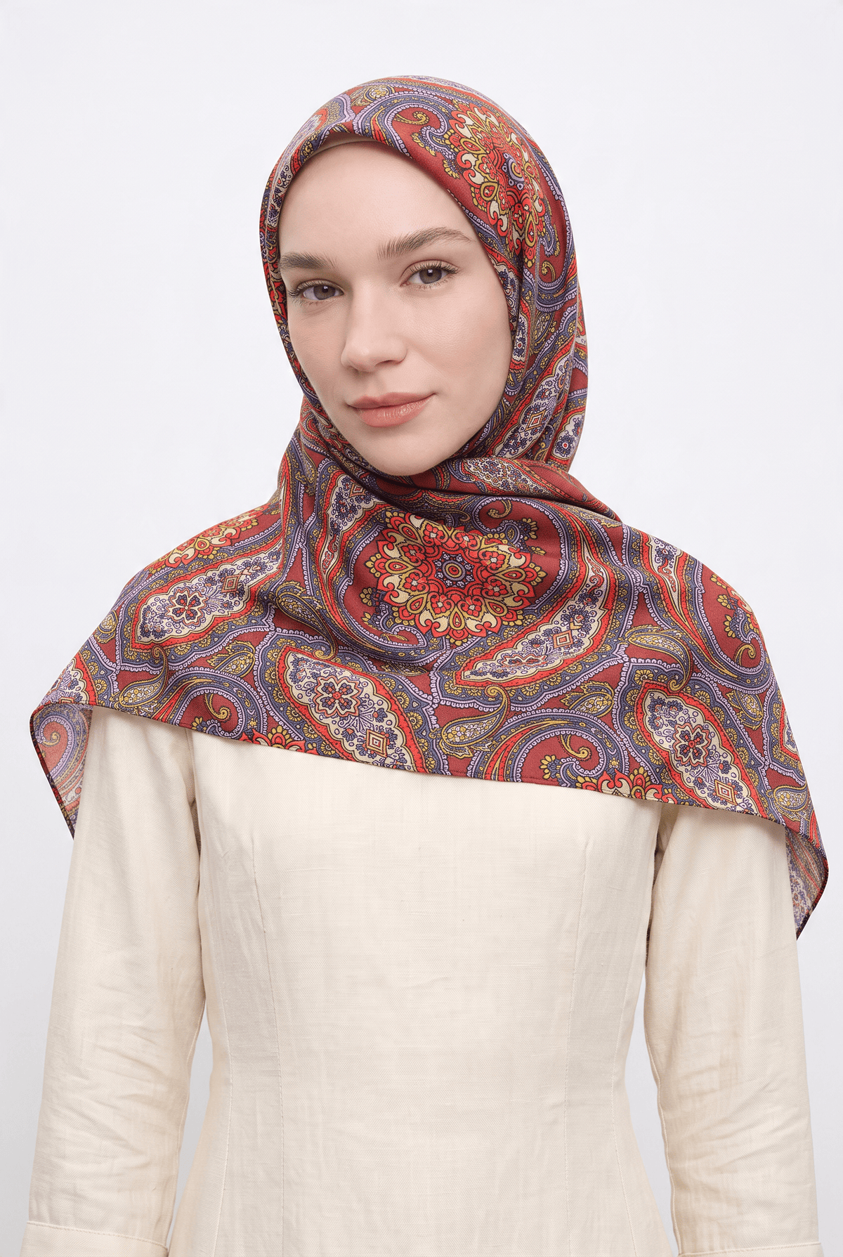 Silk Home 25k Mayda Şal-1 Nar Çiçeği
