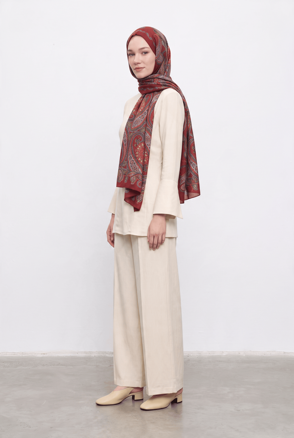 Silk Home 25k Mayda Şal-1 Nar Çiçeği