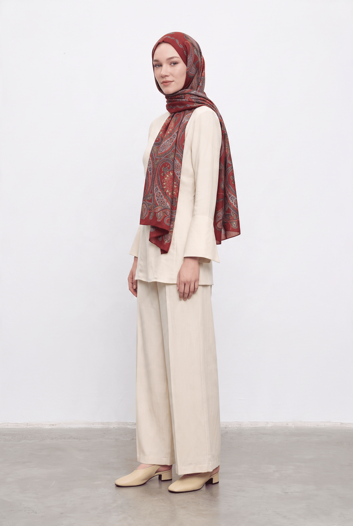 Silk Home 25k Mayda Şal-1 Nar Çiçeği