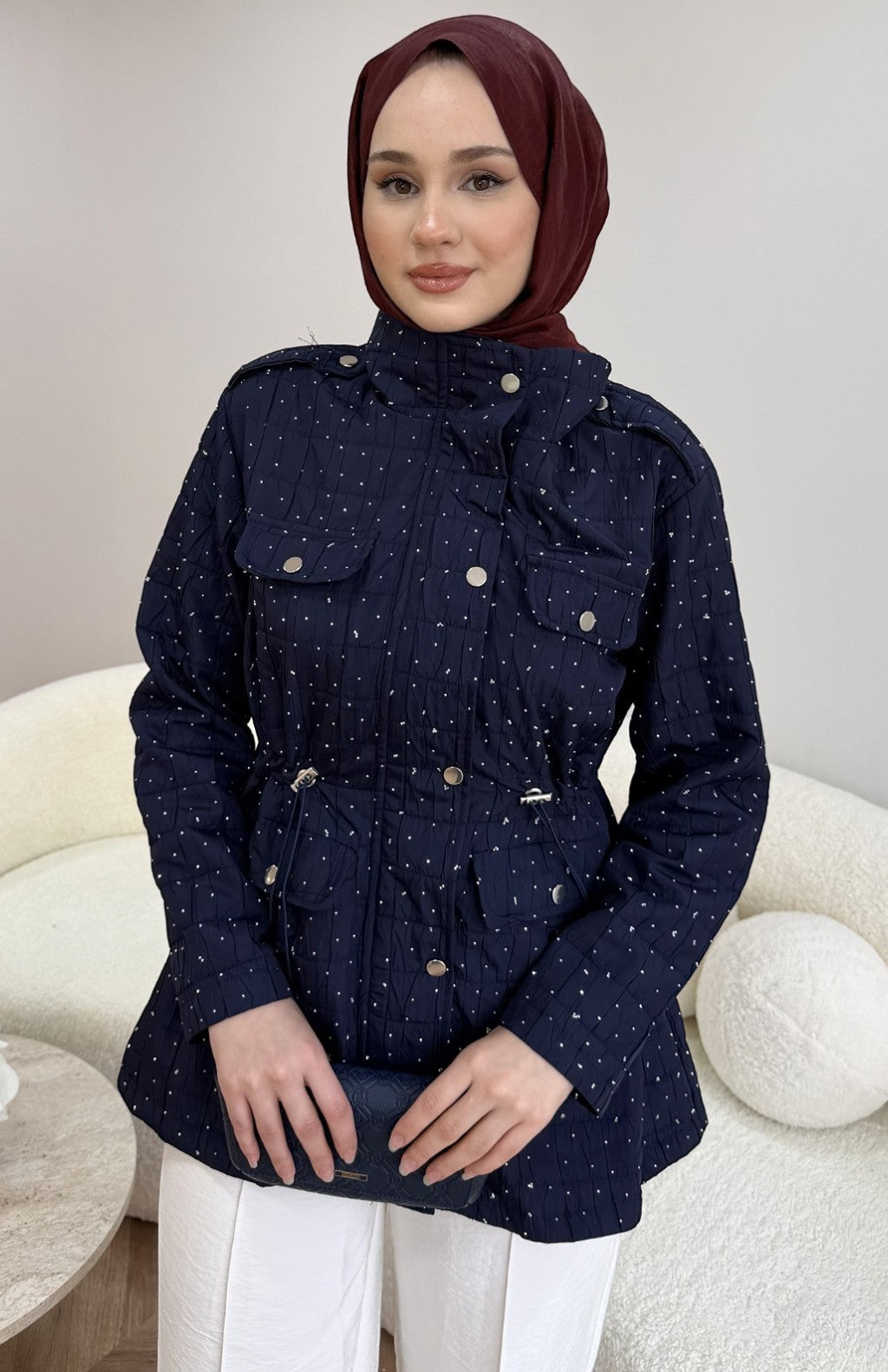 Taşlı Ceket Lacivert