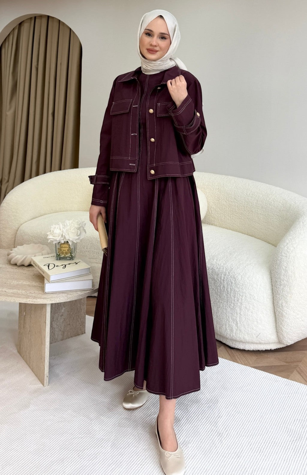 Valen Elbise Bordo